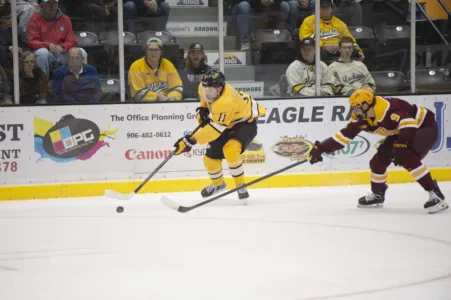 Huskies hockey stuns Golden Gophers again